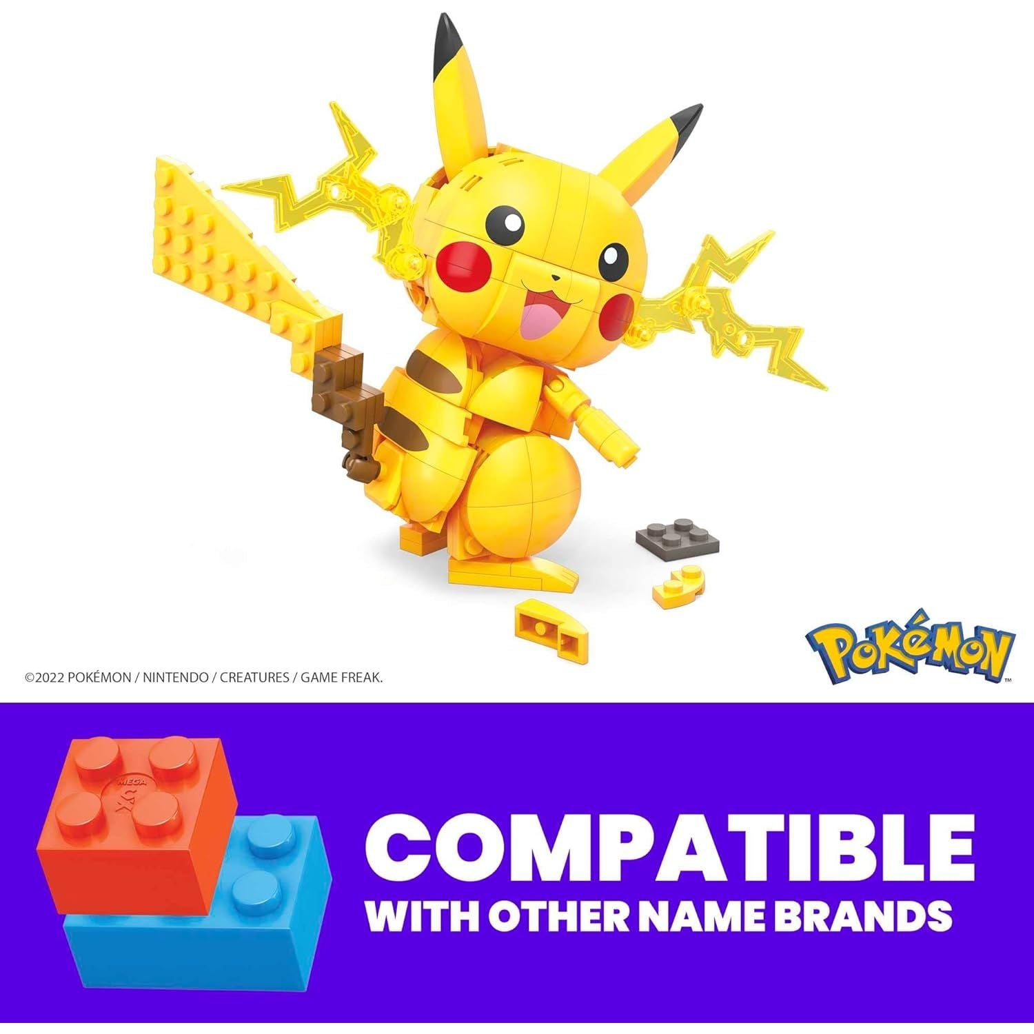 Buy Mattel,MEGA Pokémon Build & Show Pikachu – 211-Piece Articulated Building Toy Figure (GMD31) - Gadcet UK | UK | London | Scotland | Wales| Near Me | Cheap | Pay In 3 | Toys & Games